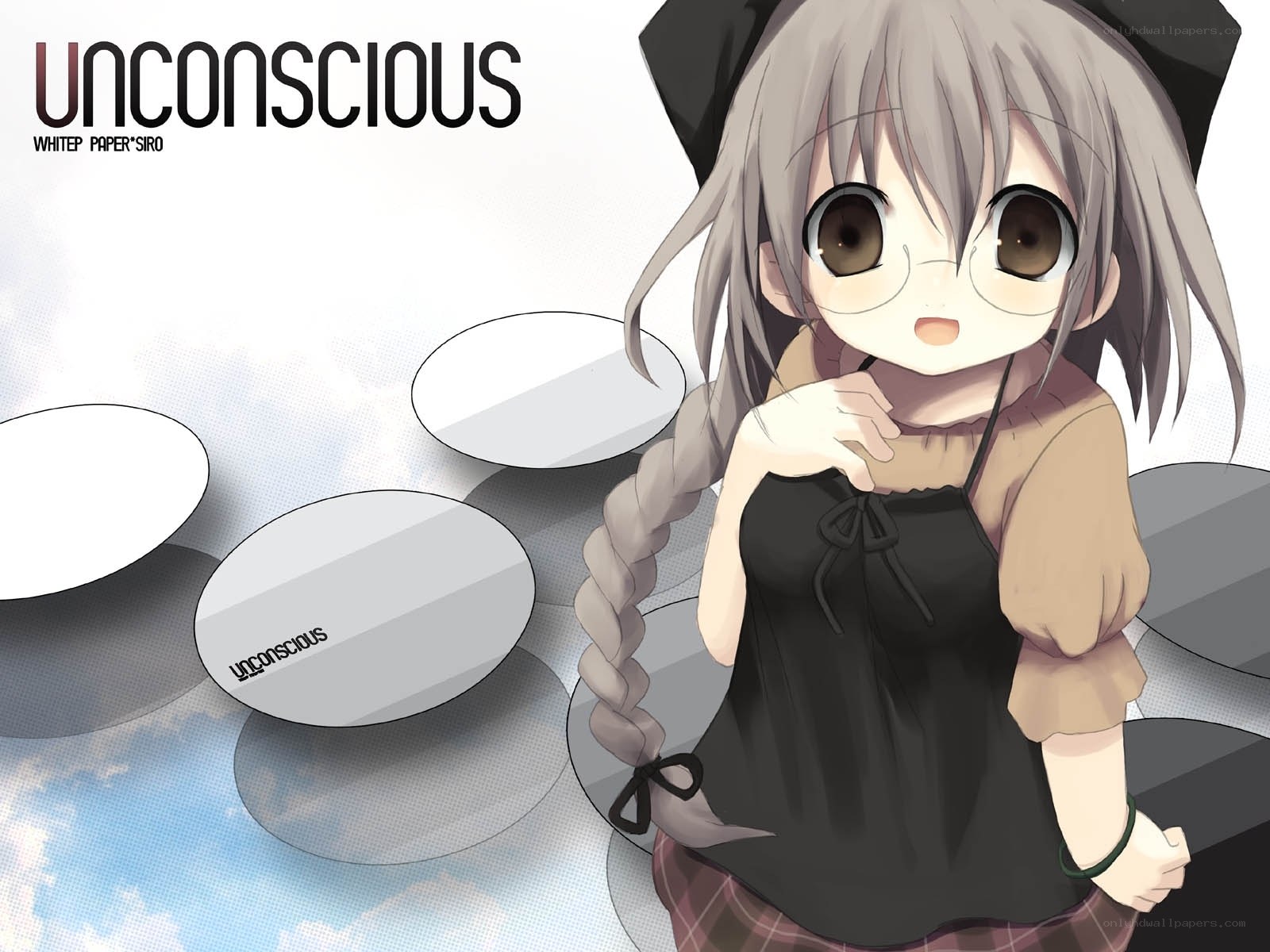 Anime girl with braided hair