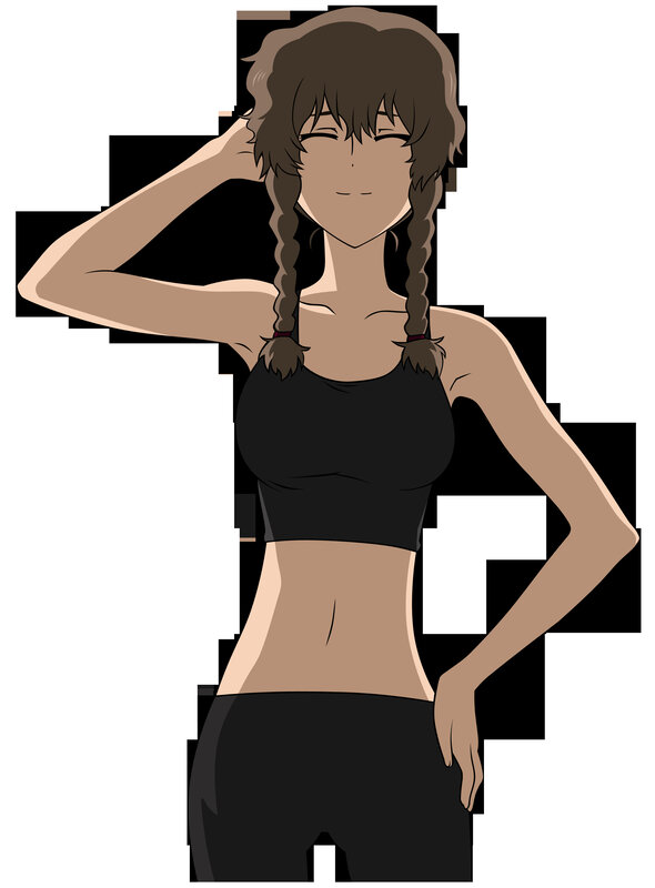 anime girl with braids