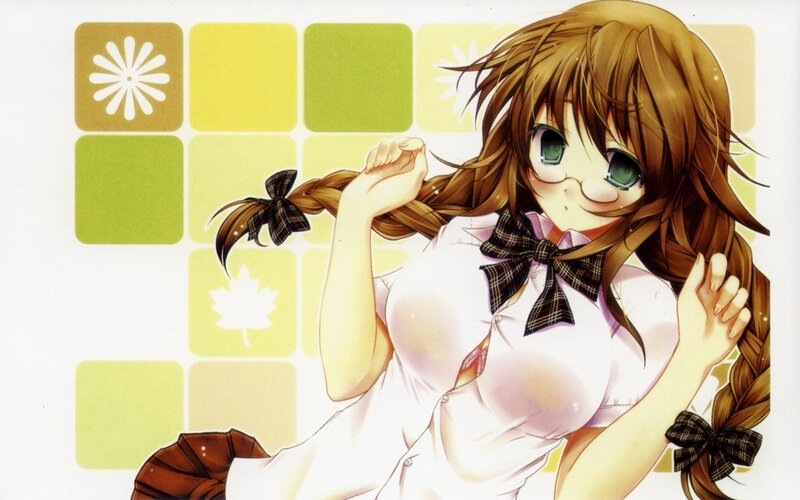 anime girl with braids