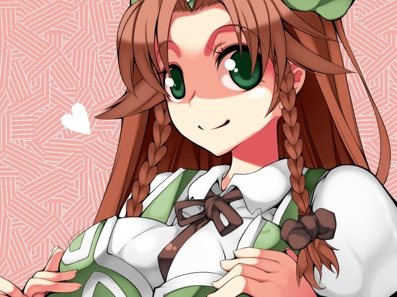 anime girl with braids