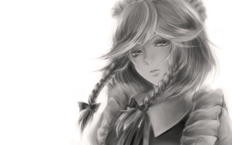 anime girl with braids