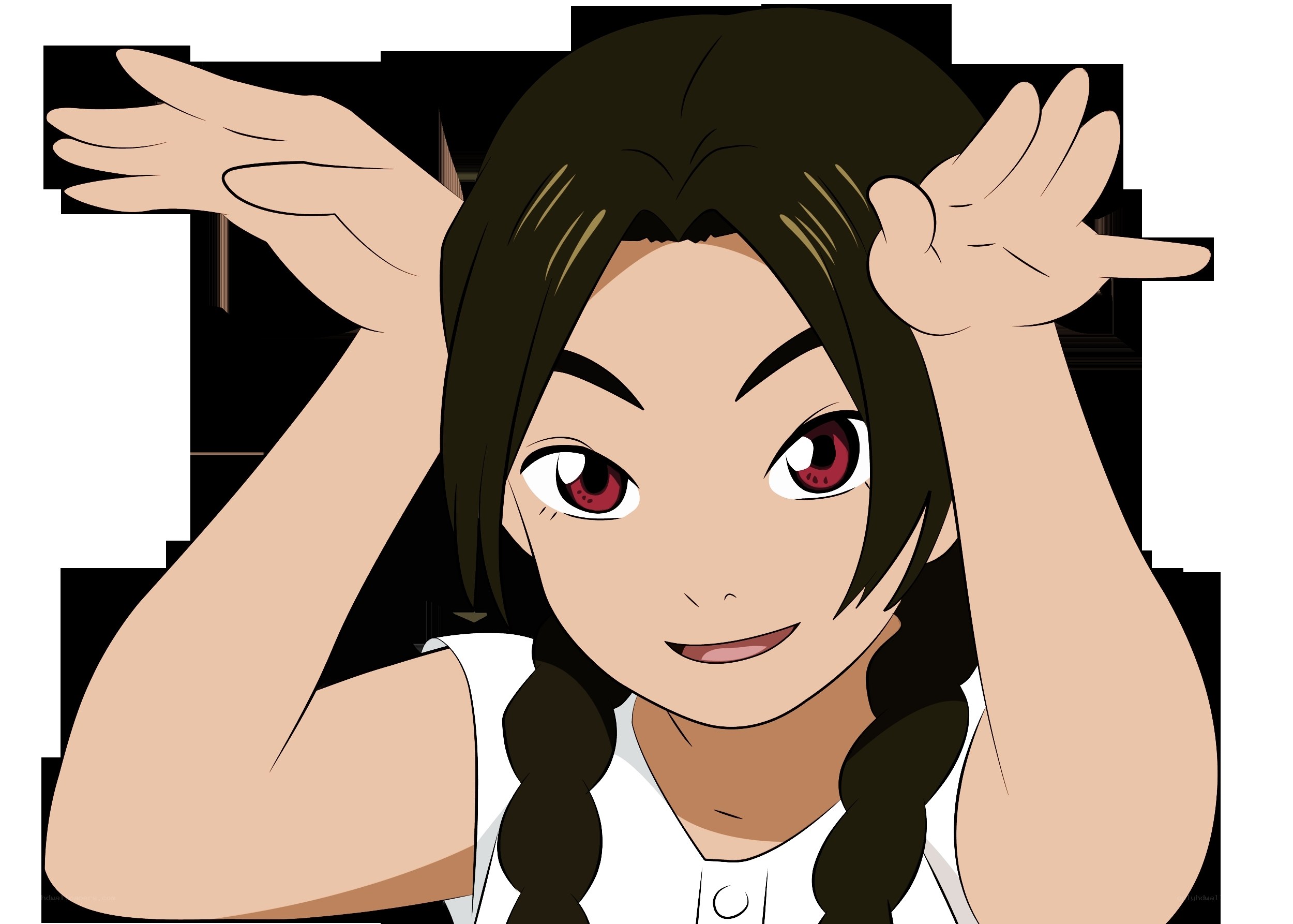 anime girl with braids