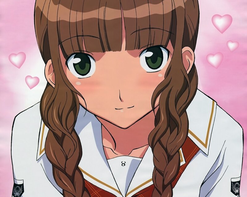 anime girl with braids