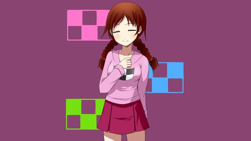 anime girl with braids