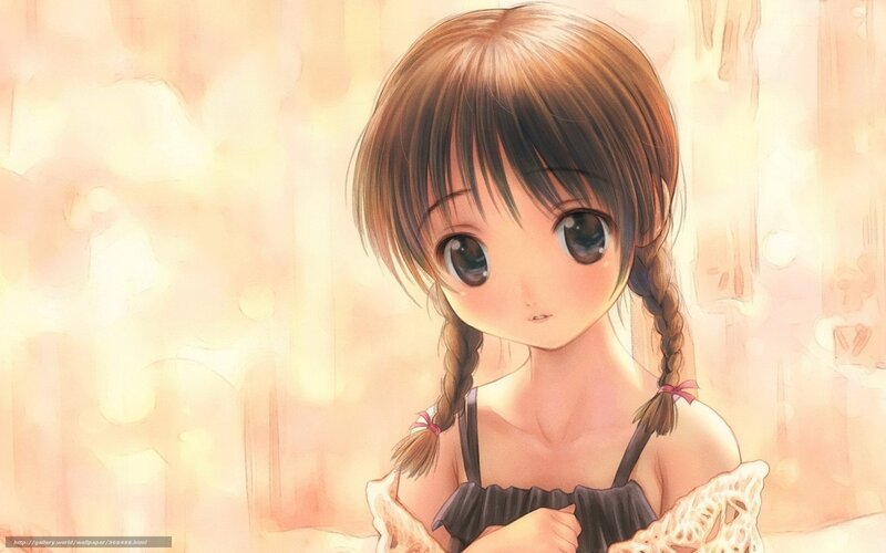 anime girl with braids