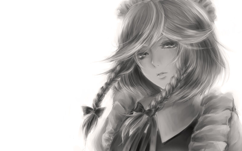 anime girl with braids