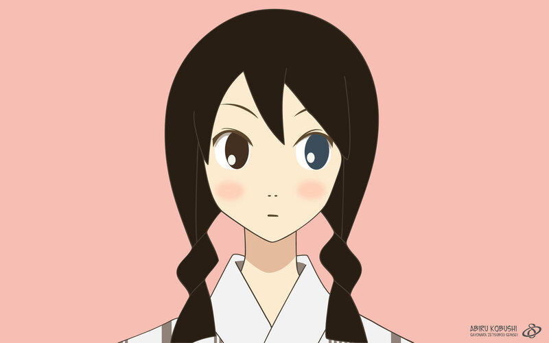 Anime Girl with Braids — Pink, Neutral