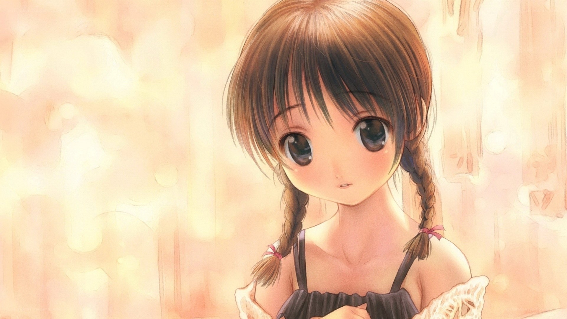 anime girl with braids