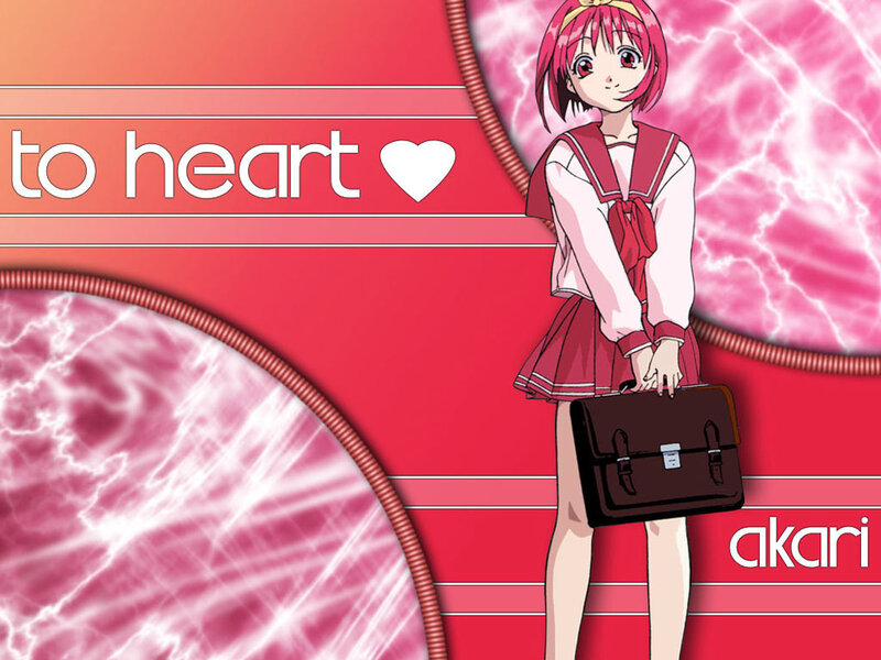 Anime Girl with Briefcase — Red, Dramatic