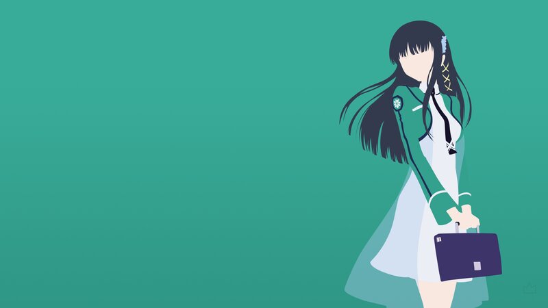 Anime Girl with Briefcase — Teal