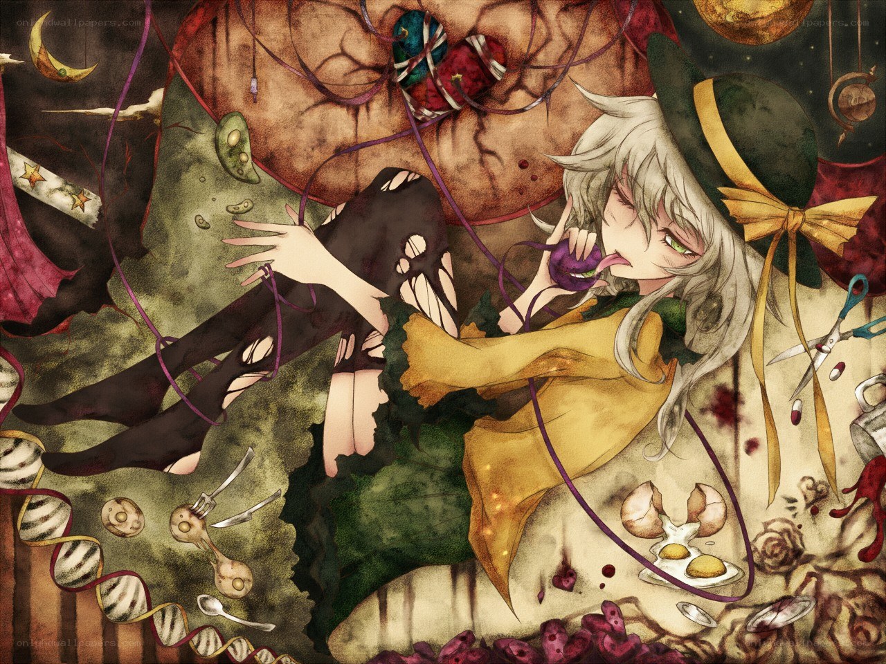 anime girl with broken egg