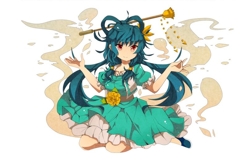 anime girl with broom