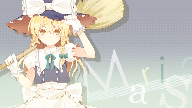 anime girl with broom
