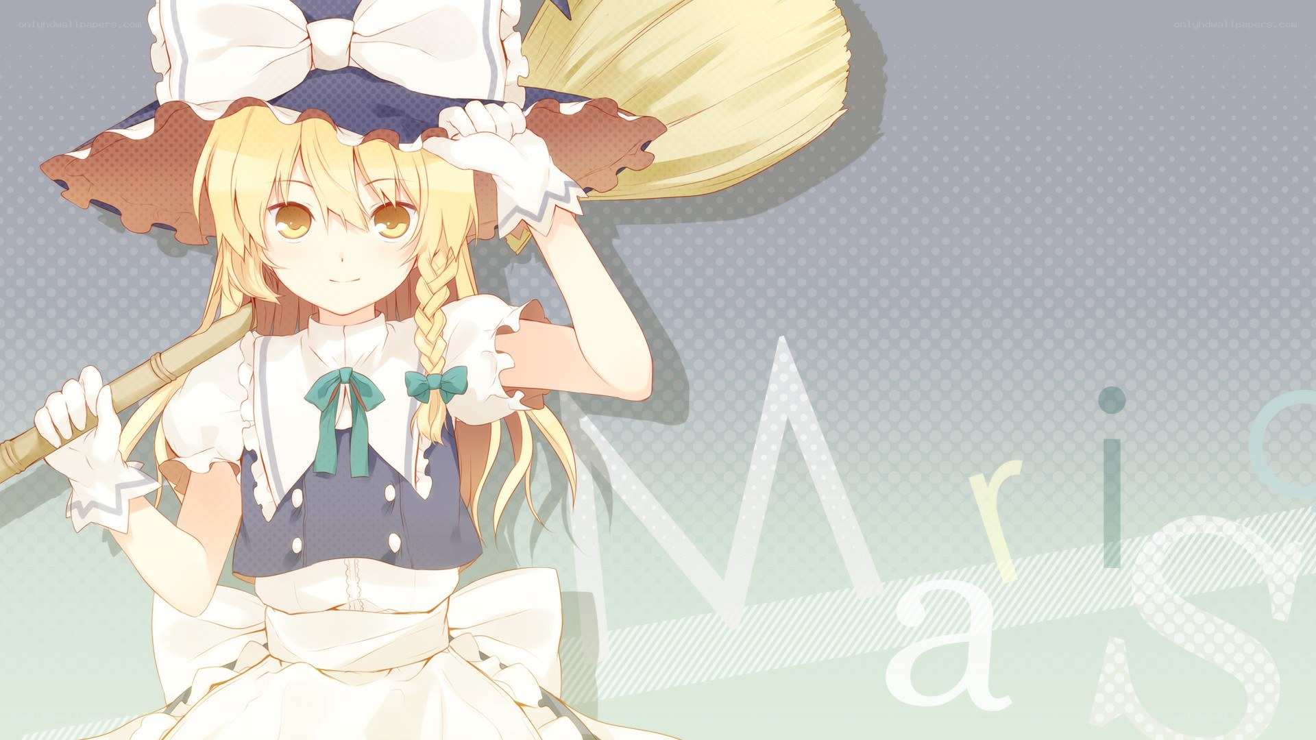 anime girl with broom