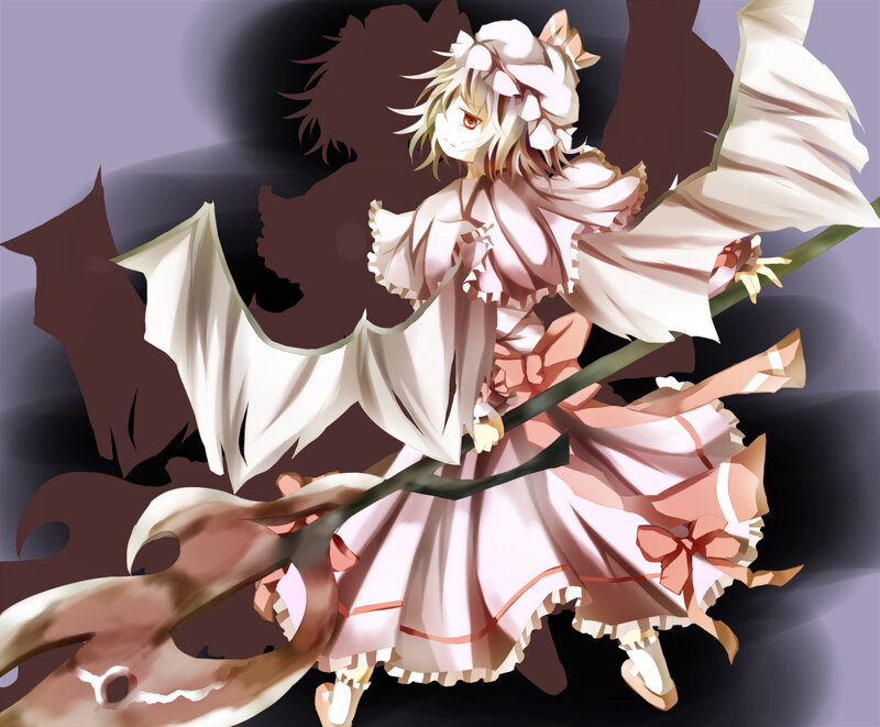 Anime Girl with Broom — Pink, Dramatic
