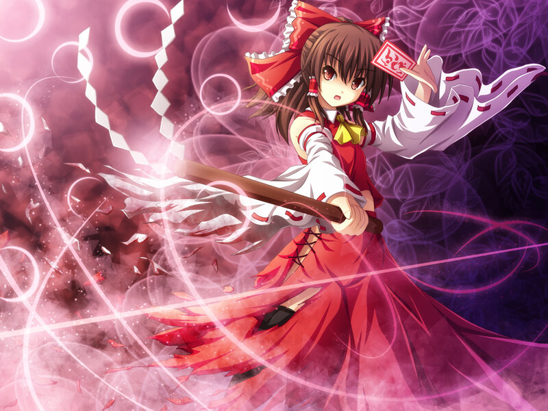 Anime Girl with Broom — Red, Dynamic