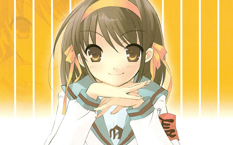 anime girl with brown eyes