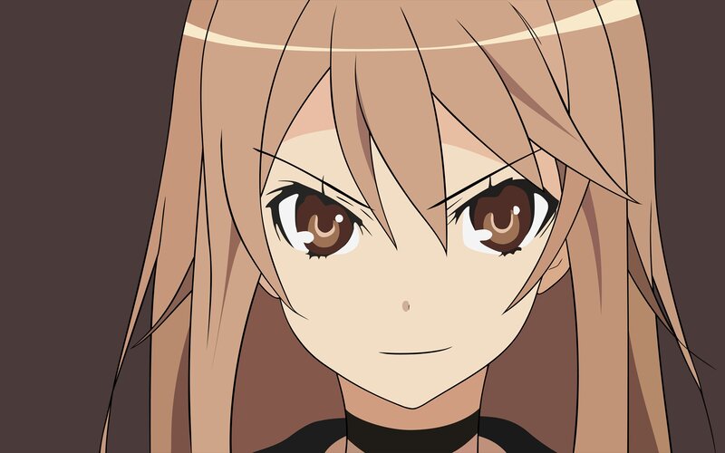 anime girl with brown eyes