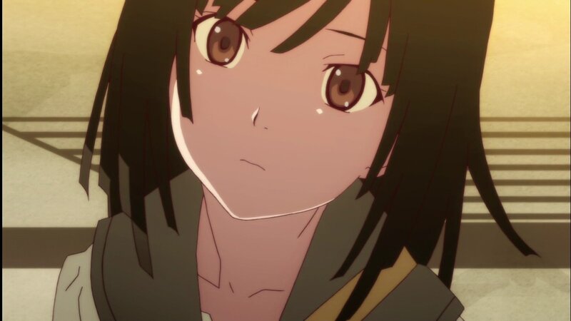 anime girl with brown eyes