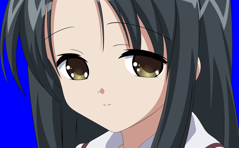 anime girl with brown eyes