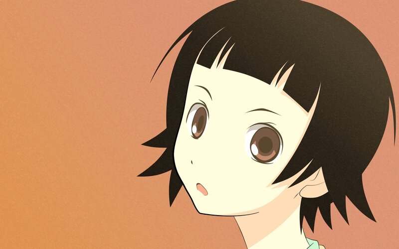 anime girl with brown eyes