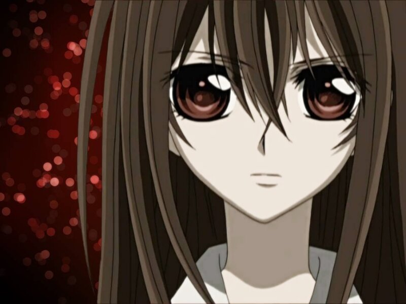 anime girl with brown eyes