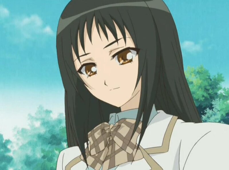 Anime Girl with Brown Eyes — Blue