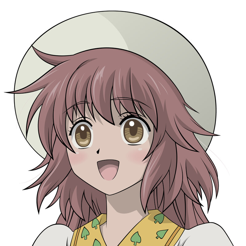 anime girl with brown hair
