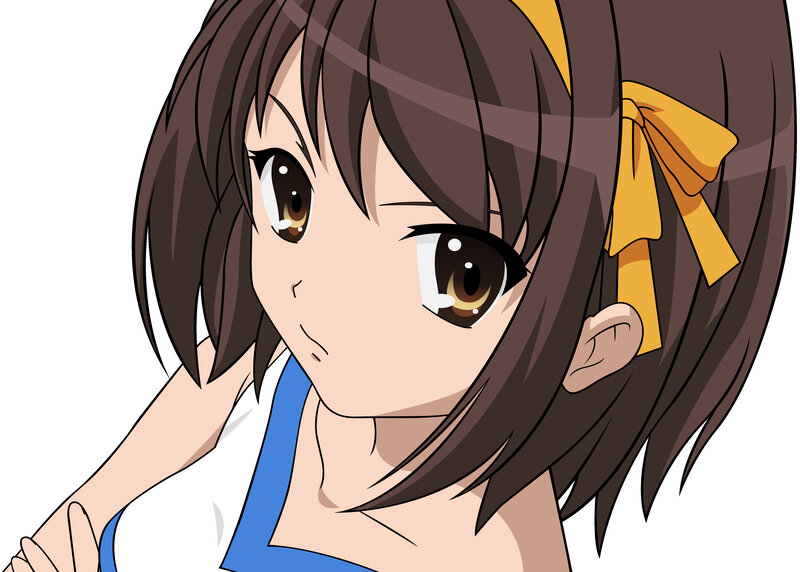anime girl with brown hair