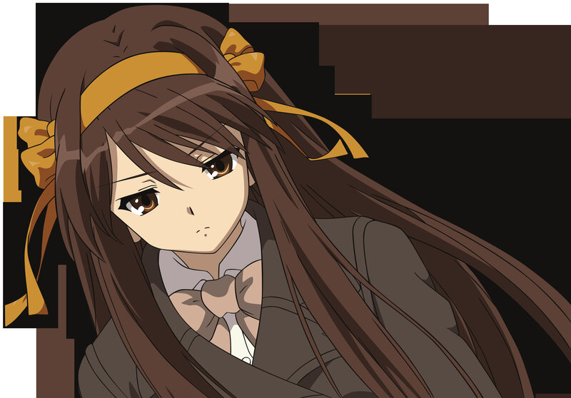 anime girl with brown hair