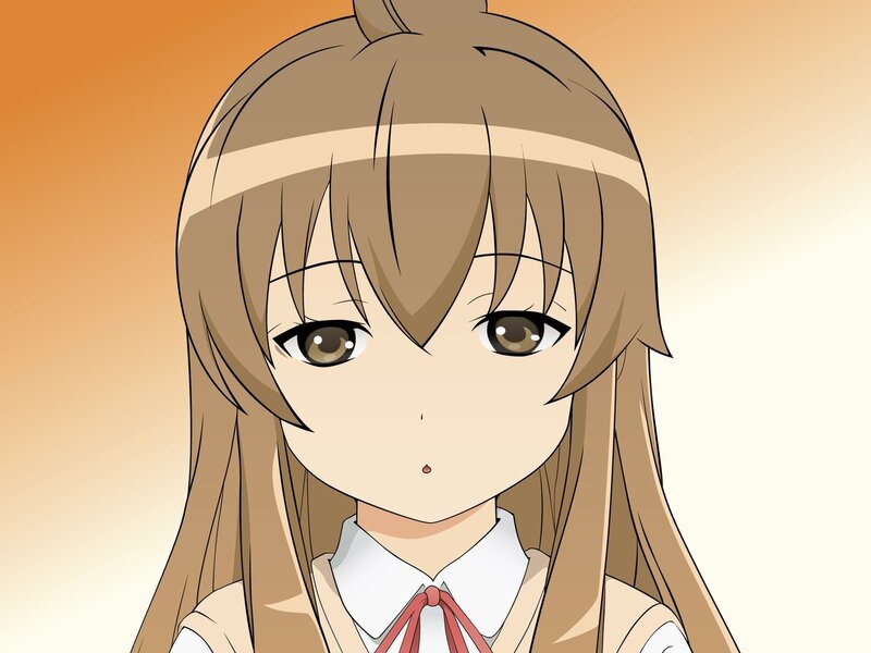 anime girl with brown hair