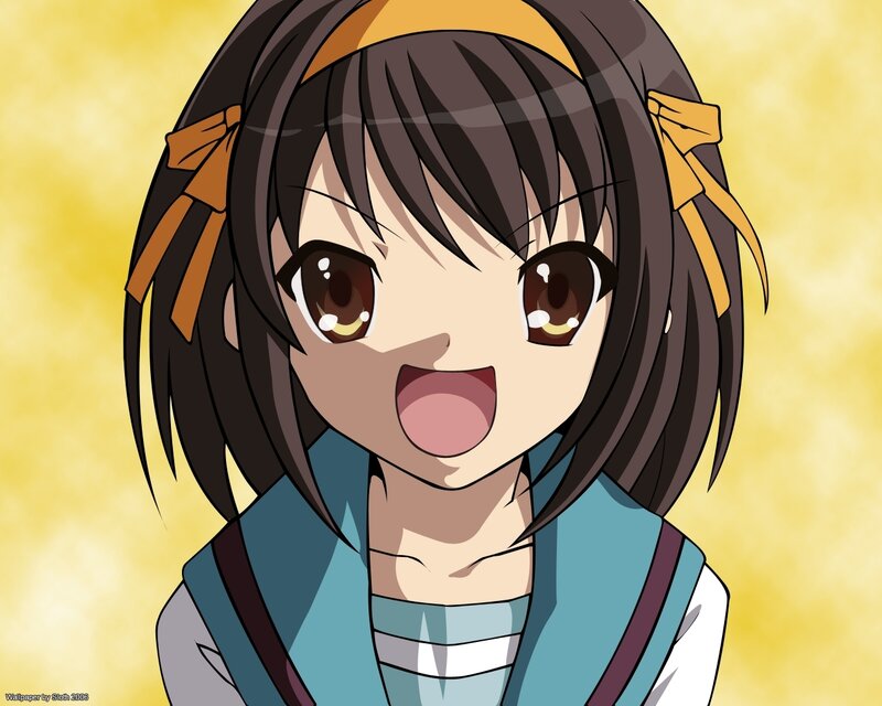 anime girl with brown hair