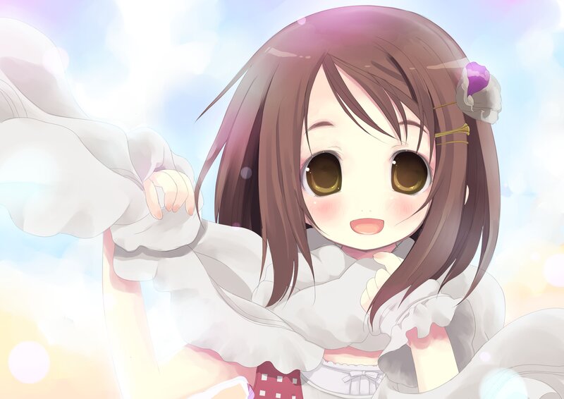 anime girl with brown hair