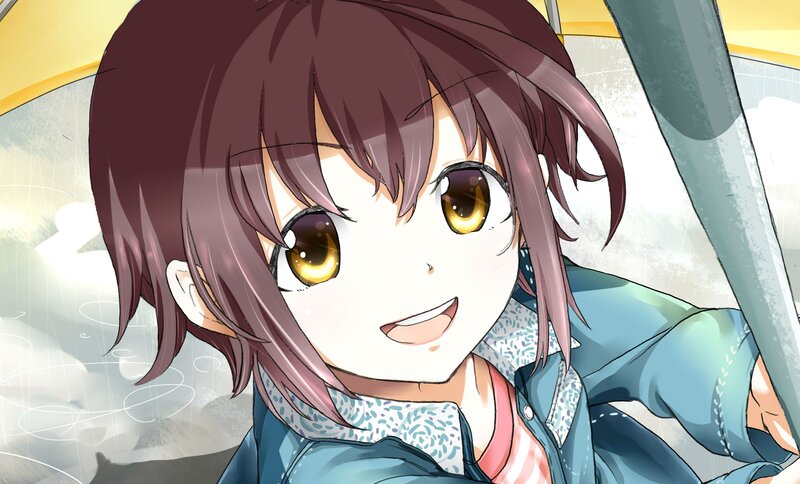 anime girl with brown hair