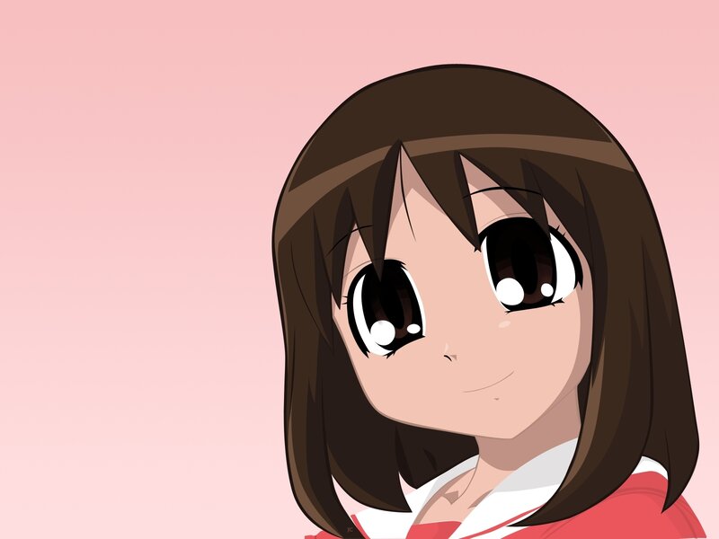 anime girl with brown hair