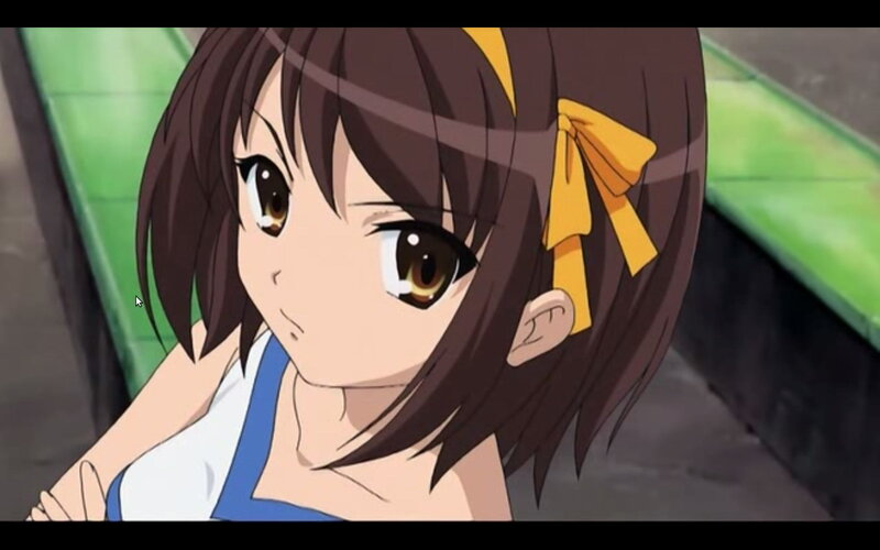 anime girl with brown hair