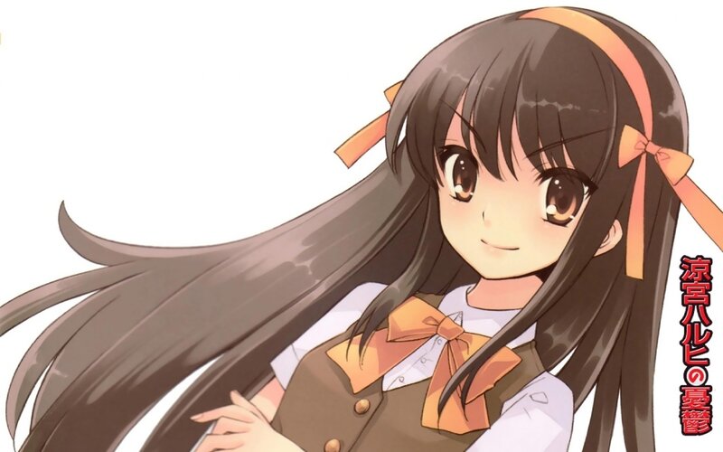 anime girl with brown hair