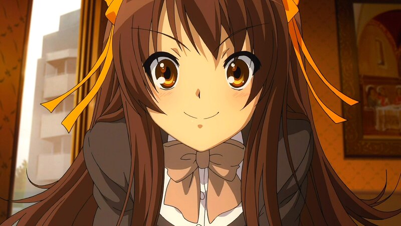 anime girl with brown hair