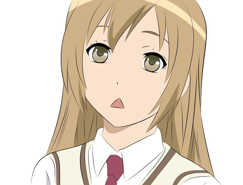 anime girl with brown hair
