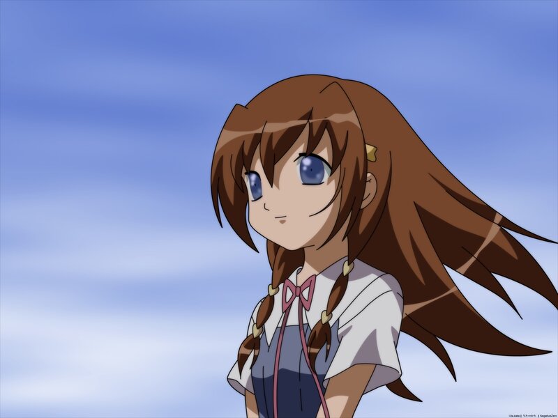 anime girl with brown hair