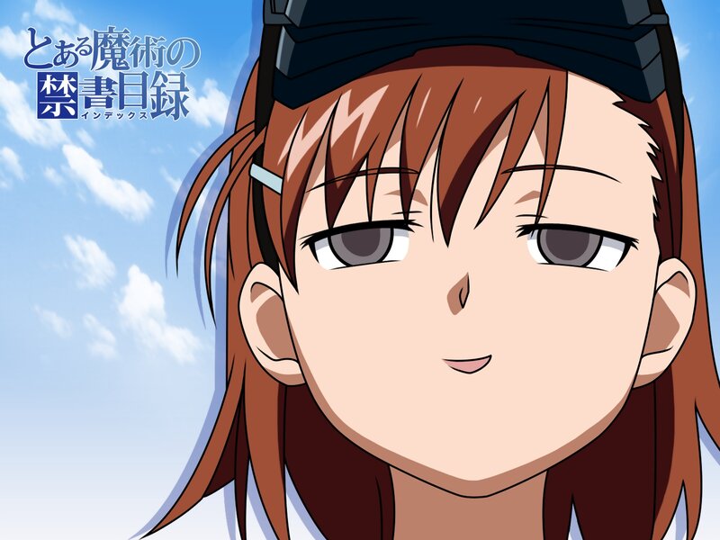 Anime Girl with Brown Hair — Blue, Calm, Afternoon, Cap