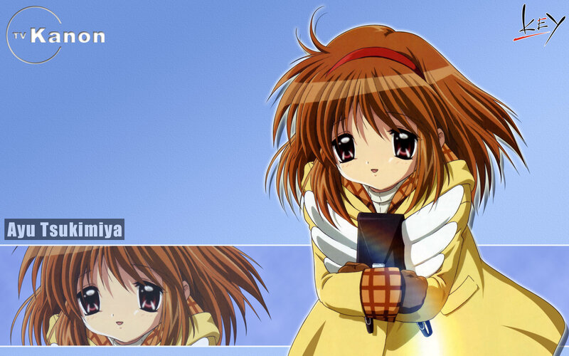 Anime Girl with Brown Hair — Blue, Melancholic
