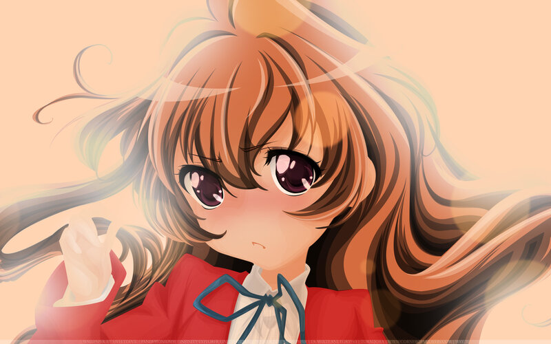 Anime Girl with Brown Hair — Calm, Digital Art