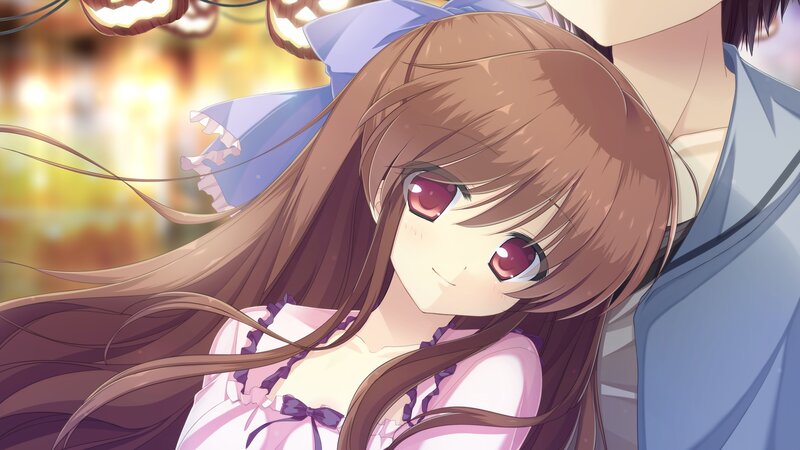 Anime Girl with Brown Hair — Calm, Night, Long Hair