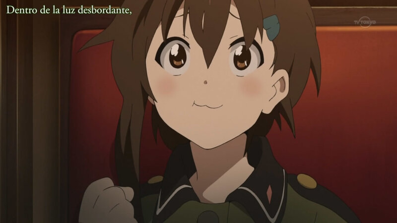 Anime Girl with Brown Hair — Calm, Red Seat