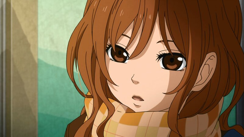 Anime Girl with Brown Hair — Calm, Scarf