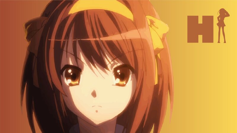 Anime Girl with Brown Hair — Calm, Sunset
