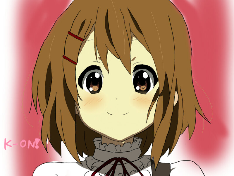 Anime Girl with Brown Hair — Cheerful, Eyes, Collar
