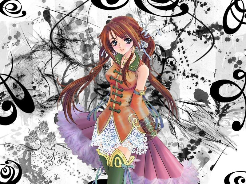 Anime Girl with Brown Hair — Dramatic