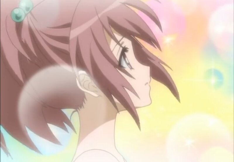 Anime Girl with Brown Hair — Dreamy, Eyes